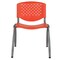 Emma and Oliver Home and Office Plastic Stack Chair with Perforated Back - Guest Chair